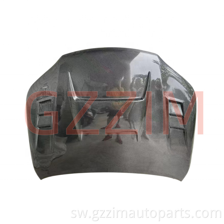 Car Accessories Black Carbon Fiber Hood Used For 2016 Revo